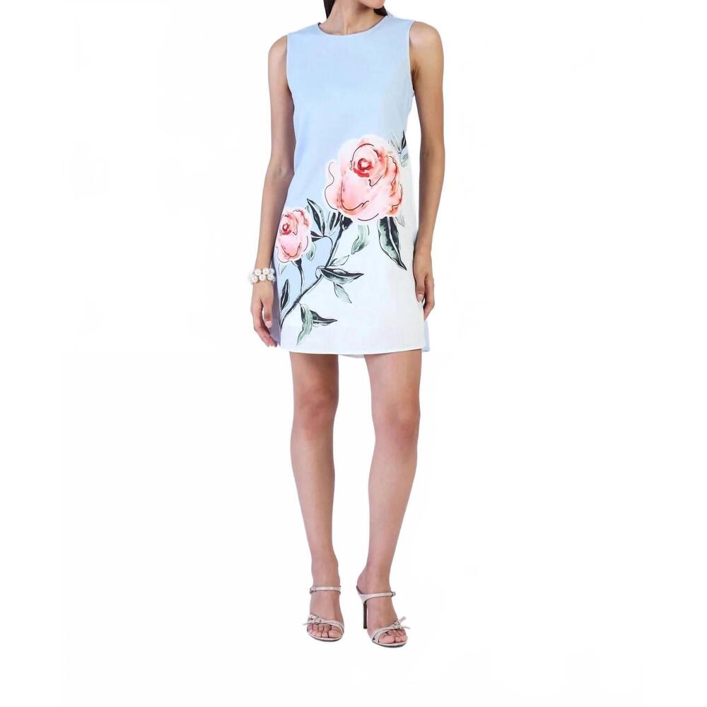 NEW BEYOND BY VERA frankie dress in villa céleste mist